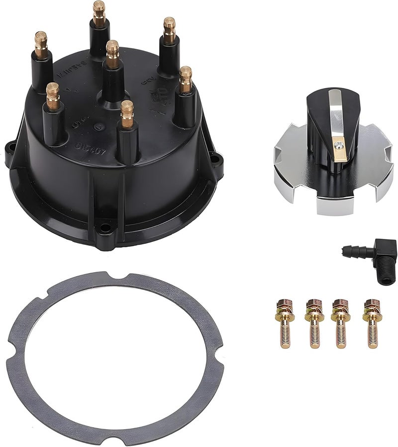 Tutor Auto 815407Q5 Distributor Cap and Ignition Rotor Kit for Marinized 4.3L V6 Engines with Thunderbolt IV and V HEI Ignitions - Replaces 815407Q5, 815407A2, 815407Q02,18-5274 - Image 1